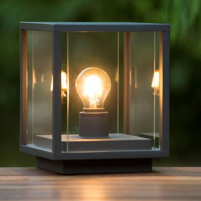 Antracit udendørslampe modern, Claire, IP54