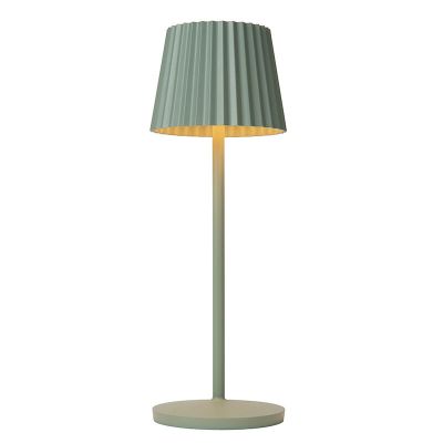 Grøn udendørs bordlampe rustik, Justine, 2W, 2700K LED, IP54, med beröringsdimmer