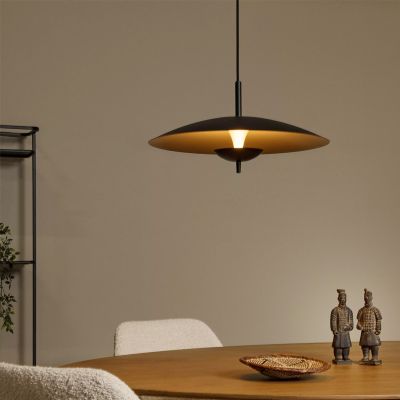 Sort pendler lampe vintage, Vulcan, 9W, 3000K LED