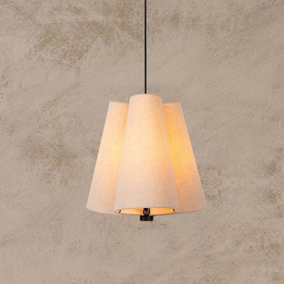 Beige pendler lampe stof, Gregory