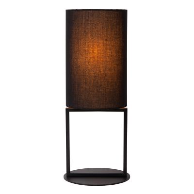 Sort bordlampe rustik, Herman, med brytare