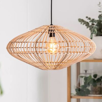 Træ pendler lampe rustik, Magali