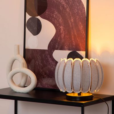 Grå bordlampe modern, Spencer, med brytare