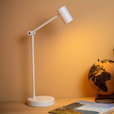 Hvid genopladelige bordlampe modern, Tipik, 3W, 2700K LED, med beröringsdimmer