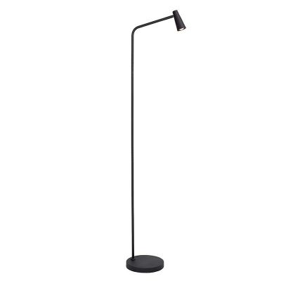 Sort genopladelige gulvlampe modern, Stirling, 3W, 2700K LED, med beröringsdimmer