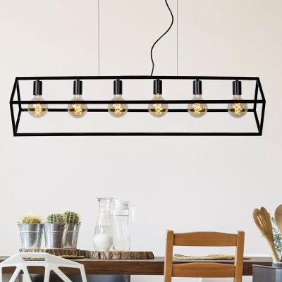 Sort pendler lampe modern, Fabian