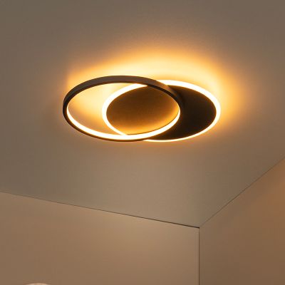 Sort plafond modern, Axelle, 24W, 2700K LED, 3 trins lysdæmper