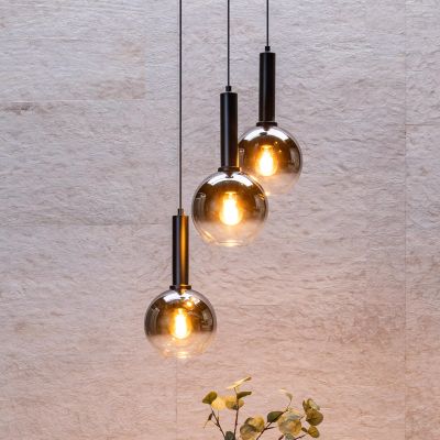 Sort pendler lampe modern, Marius
