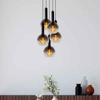 Sort pendler lampe modern, Marius
