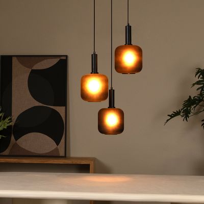 Sort pendler lampe modern, Eloise