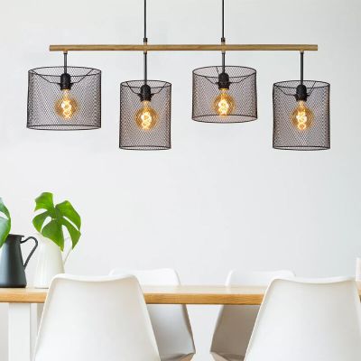 Sort pendler lampe retro, Baskett