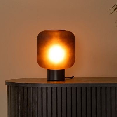 Sort bordlampe modern, Eloise, med brytare