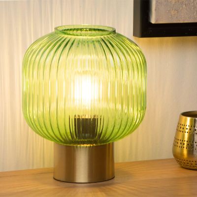 Guld bordlampe retro, Maloto, med brytare