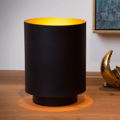 Guld bordlampe modern, Suzy, med brytare