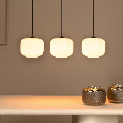 Hvid pendler lampe retro, Medine