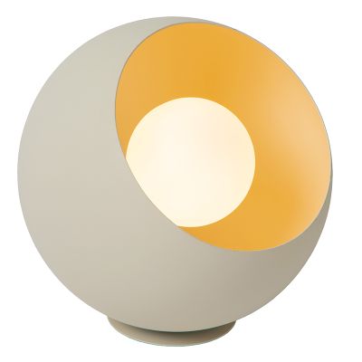 Beige bordlampe modern, Doredos, med brytare
