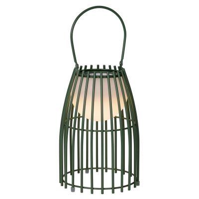 Grøn udendørs bordlampe retro, Fjara, 0,3W, 2700K LED, IP44, med beröringsdimmer