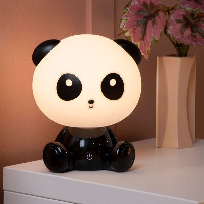 Sort bordlampe til børneværelse, Dodo Panda, 3W, 4000K LED