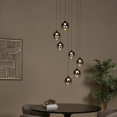 Grå pendler lampe modern, Tamino, 7W, 3000K LED