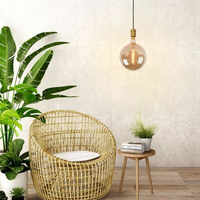 Guld pendel lampe spisebord klassisk, Jova