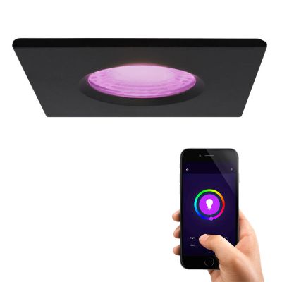 Modern smart indbygningsspot sort, Jule, IP65, 4,5W, RGBW