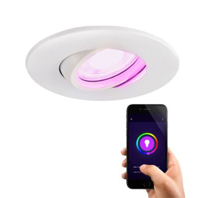 Modern smart indbygningsspot hvid, Jill, IP65, 4,5W, RGBW