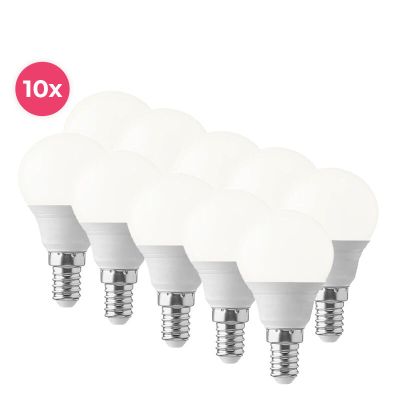 10-pak Lasco E14 LED kuglelampe varm hvid, 3w