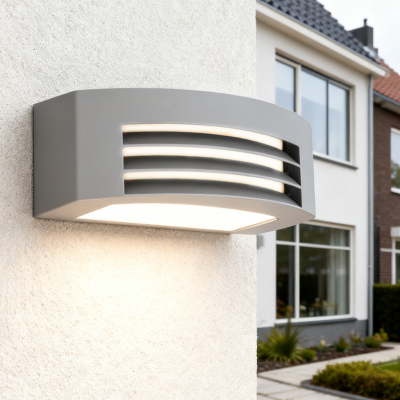 Aluminium udendørslampe grå, Mingus, IP54