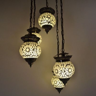 Gennemsigtig orientalsk pendler lampe mosaik, Amir