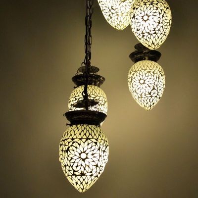 Gennemsigtig orientalsk pendler lampe mosaik, Amir