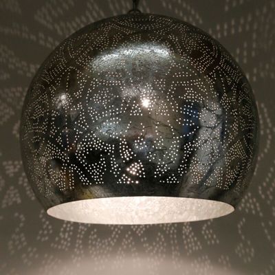 Sølv orientalsk pendler lampe filigran, Alyssa