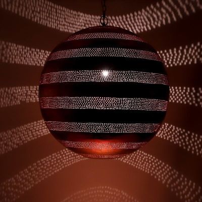 Kobber orientalsk pendler lampe filigran, Nimra