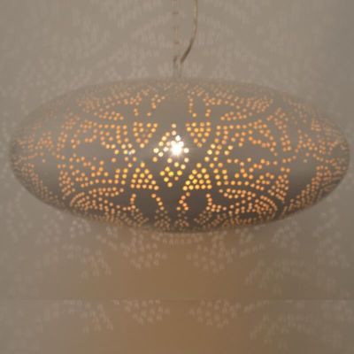 Hvid orientalsk pendler lampe filigran, Zina