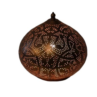Kobber orientalsk bordlampe filigran, Nour