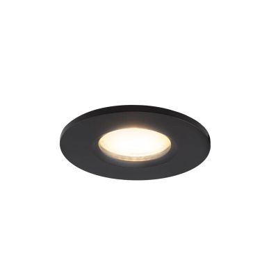 Sort mini indbygningsspot aluminium, Philomena, 1,5W, 2700K LED, IP44