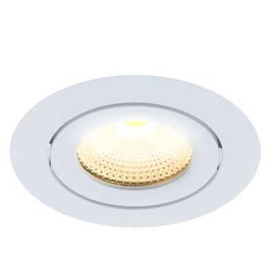 Hvid indbygningsspot aluminium, Wimke, 5W, 2700K LED, IP44