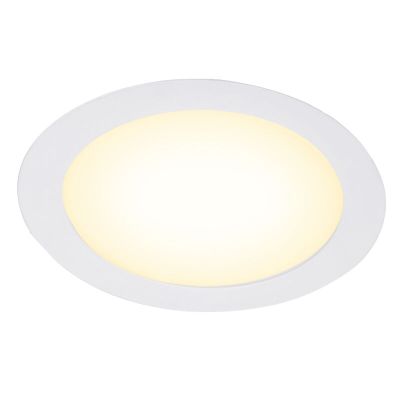 Hvid downlight aluminium, Umbriel, 9W, 3000K LED, IP44