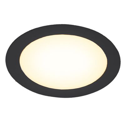 Sort downlight aluminium, Umbriel, 12W, 3000K LED, IP44