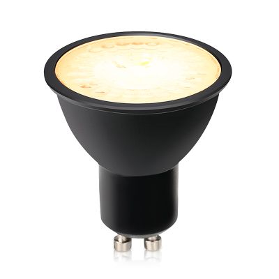 Dimmbare GU10 LED lampe Antonie, sort, 7W, 2700K