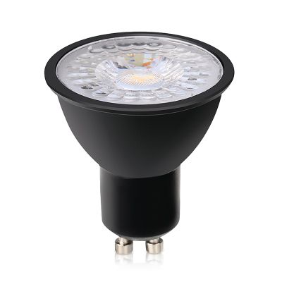 Dimmbare GU10 LED lampe Antonie, sort, 7W, 4000K
