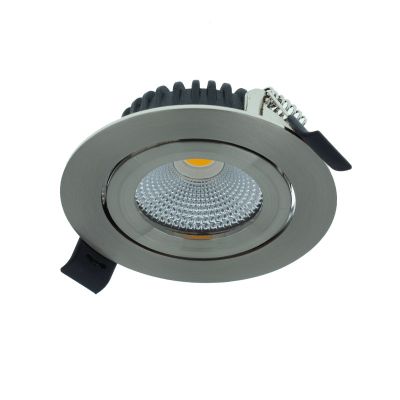 Sølv downlight aluminium, Wimke, 5W, dim to warm LED, IP44