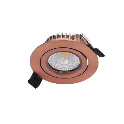 Kobber downlight aluminium, Wimke, 5W, dim to warm LED, IP44