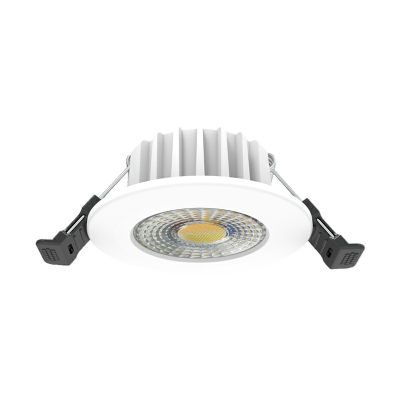 Hvid downlight aluminium, Hobie, 6W, white switch LED, IP65