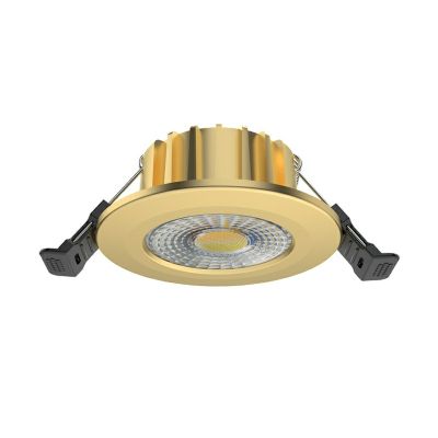 Messing downlight aluminium, Hobie, 6W, white switch LED, IP65