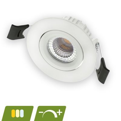Hvid downlight aluminium, Phyllis, 5W, white switch LED, IP65