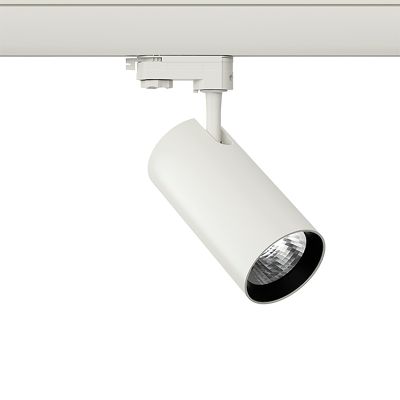 Hvid 3-faset skinnespot Esmiralda, 10W, 3000K, Pro