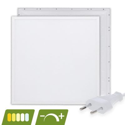 LED-panel 62x62 - 30W - hvid kontakt - UGR<18 - dæmpbar - baggrundsbelyst