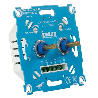 Dobbelt LED lysdæmper - 2x0,3-200W