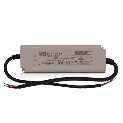 12V MeanWell LED-driver, 150W, IP67