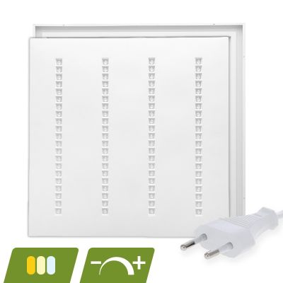 Louvre LED panel 60x60 - 30W - hvid kontakt - dæmpbar - UGR <16